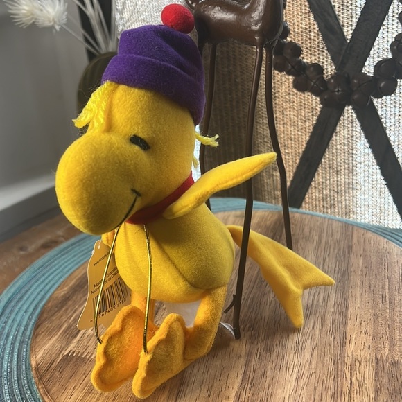 Peanuts Woodstock 7" Plush Bird Rattles Winter Hat Scarf Whitmans Rare NWT - Picture 3 of 9